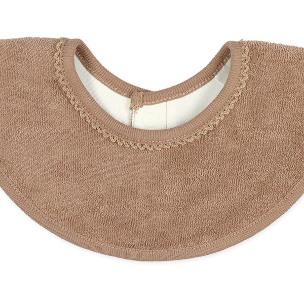 3枚組よだれを通さないくるくるスタイ（ベージュ・ブラウン・ワインレッド）