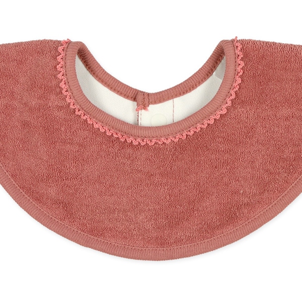 3枚組よだれを通さないくるくるスタイ（ベージュ・ブラウン・ワインレッド）