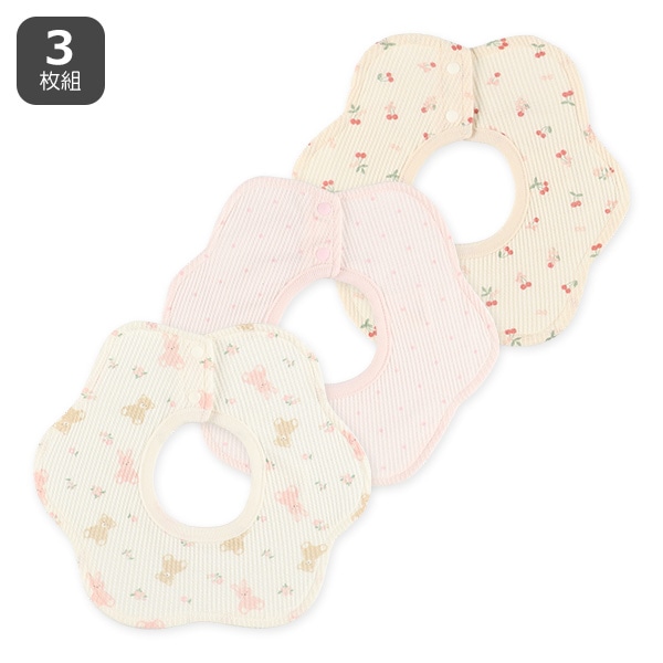 3枚組くるくるワッフルスタイ（アニマル・ドット・チェリー）