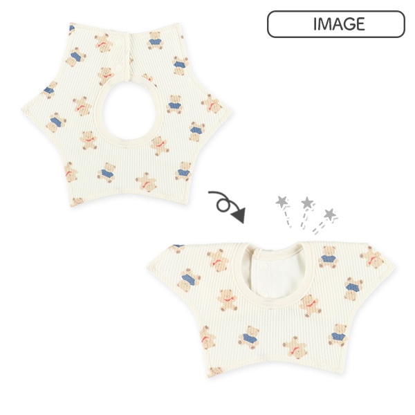 3枚組くるくるワッフルスタイ（くま・ドット・星）