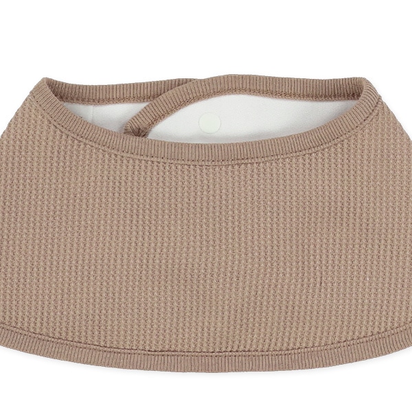 3枚組よだれを通さないくるくるワッフルスタイ（アース系無地）