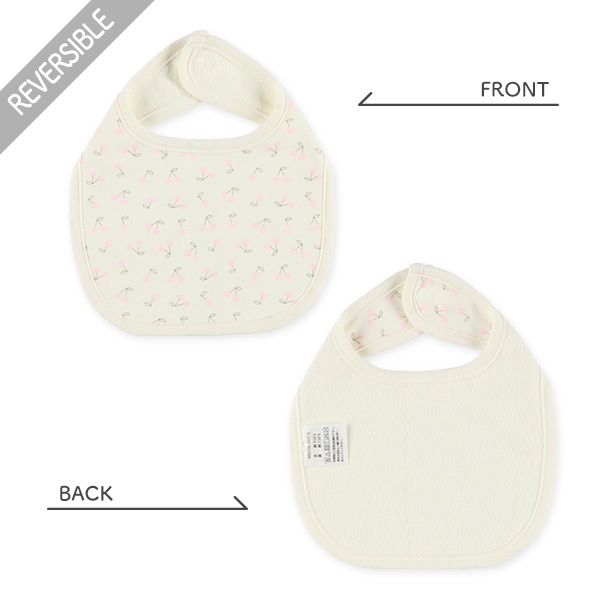 3枚組リバーシブルスタイ（花柄・ドット・チェリー）