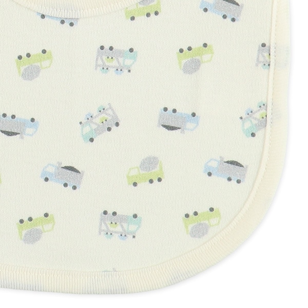 4枚組スタイ（はたらくくるま・三角・星）