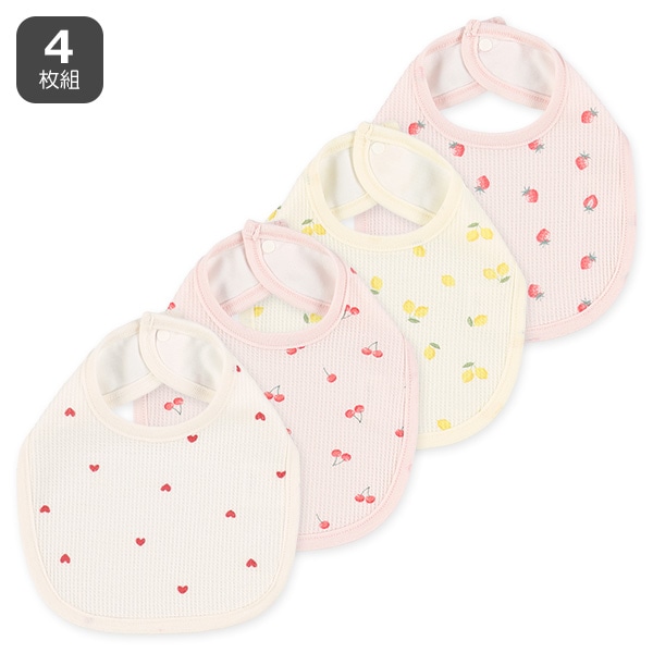 4枚組ワッフルスタイ（フルーツ柄）