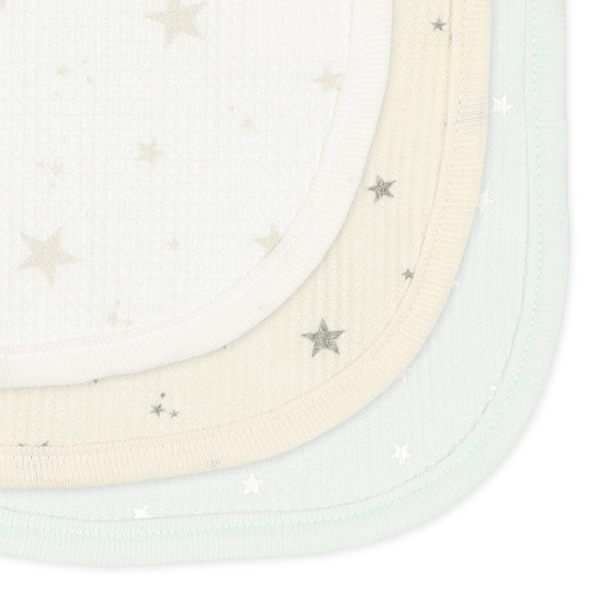 7枚組よだれを通さないワッフルスタイ（アニマル・星・ドット）