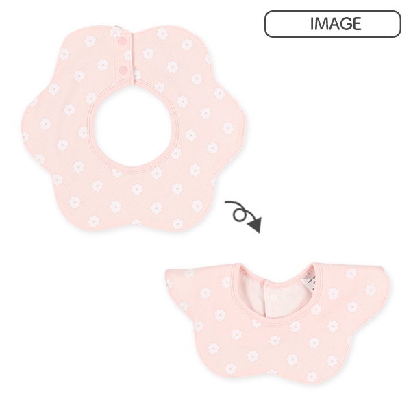 3枚組よだれを通さないくるくるスタイ（ハート・花）