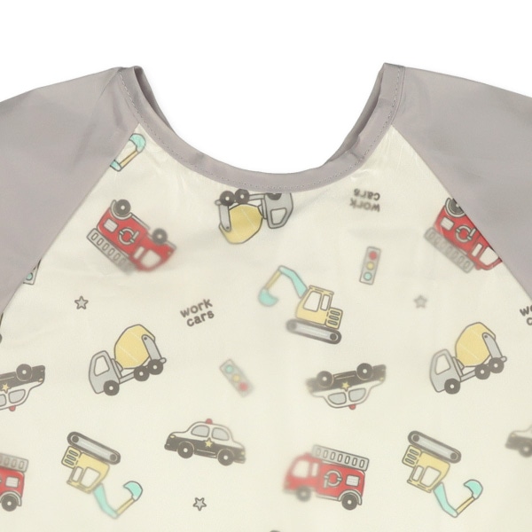 長袖食事用エプロン（はたらくくるま）