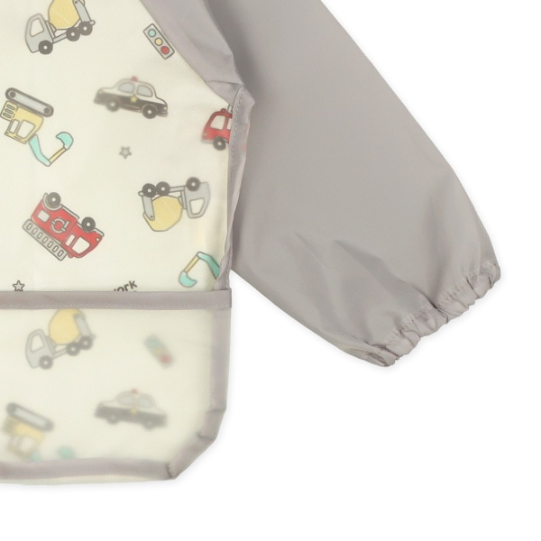 長袖食事用エプロン（はたらくくるま）