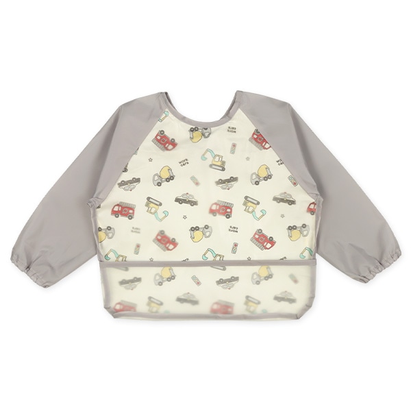 長袖食事用エプロン（はたらくくるま）