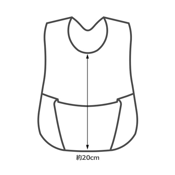 3枚組袖なし食事用エプロン（おにぎり・おかず）