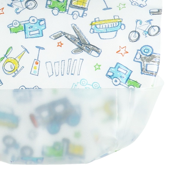 3枚組袖なし食事用エプロン（のりもの）