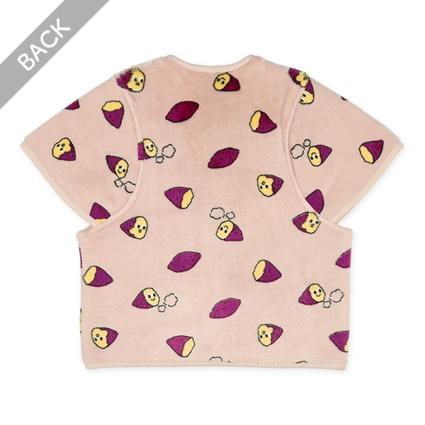 厚めフリース裏ボアベスト（やきいも）