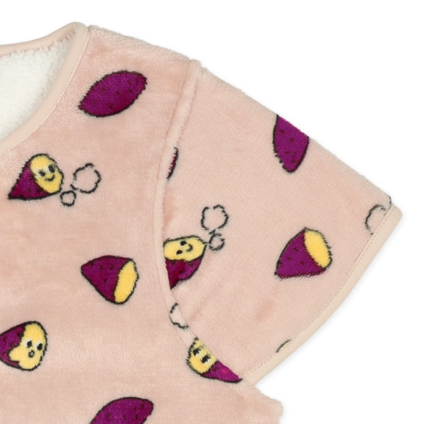 厚めフリース裏ボアベスト（やきいも）