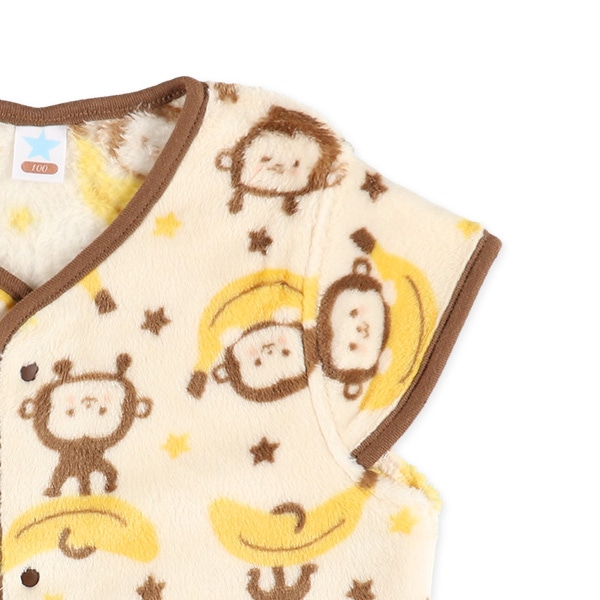 フリースベスト（さる・バナナ）