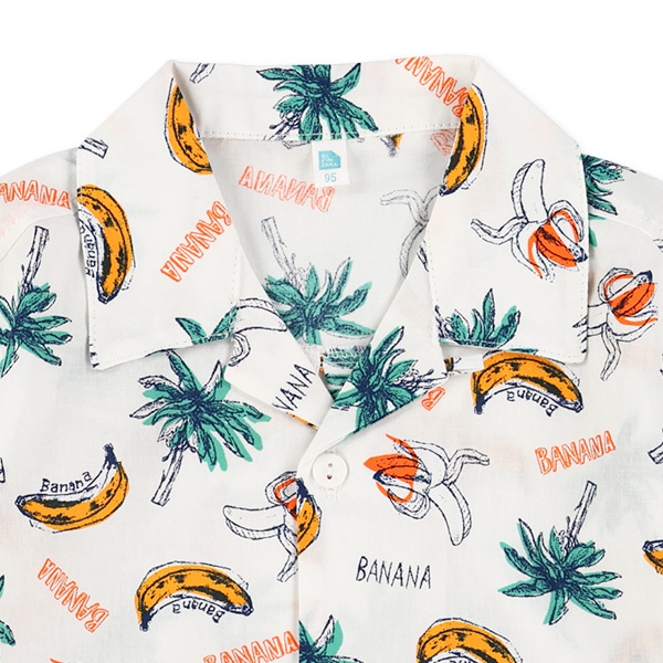 ボタニカル柄半袖シャツ