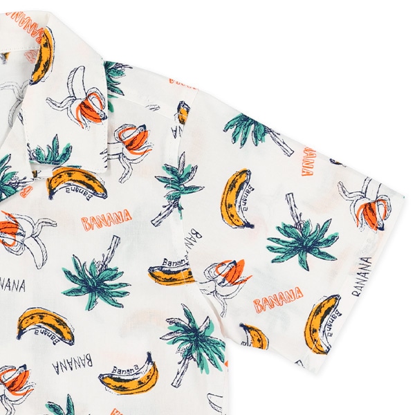 ボタニカル柄半袖シャツ