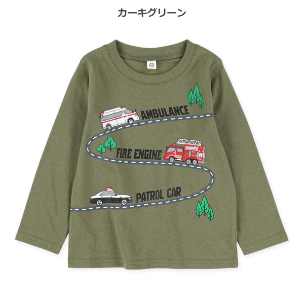 はたらくくるま集合長袖Tシャツ