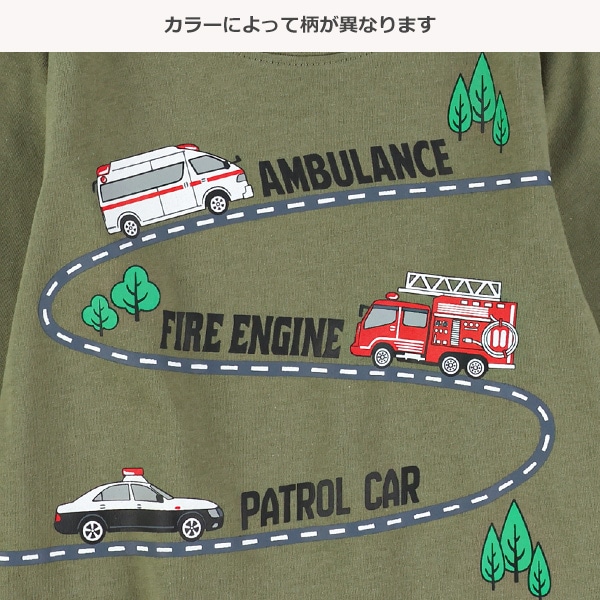はたらくくるま集合長袖Tシャツ