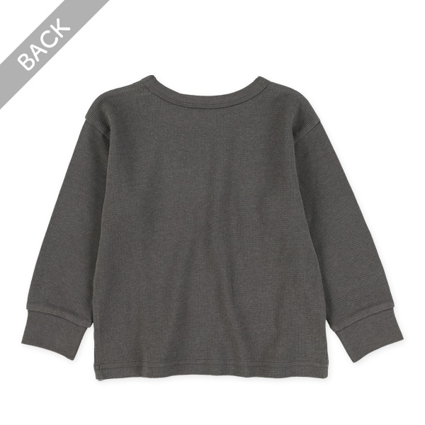 ワッフル無地長袖Tシャツ
