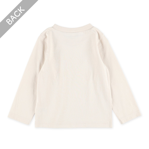 発泡プリント長袖Tシャツ（天気・パン・いぬ）