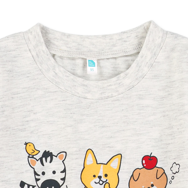 アニマルフェイス長袖Tシャツ