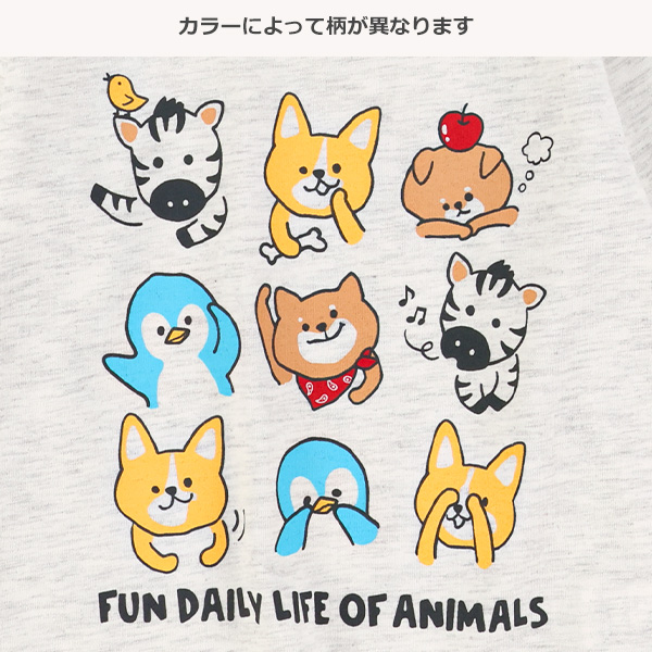 アニマルフェイス長袖Tシャツ