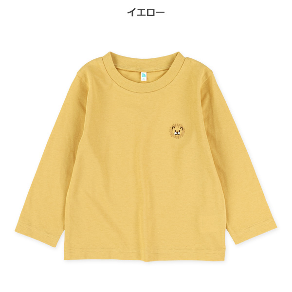 ワンポイント刺繍長袖Tシャツ