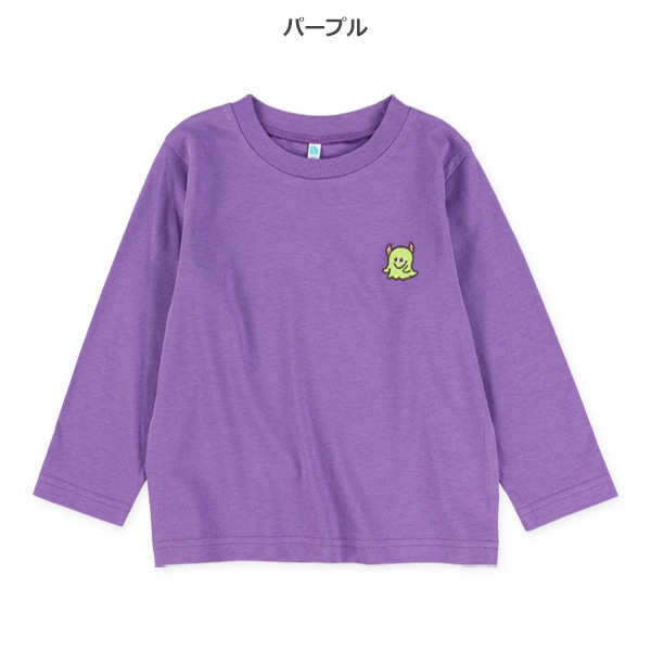 ワンポイント刺繍長袖Tシャツ