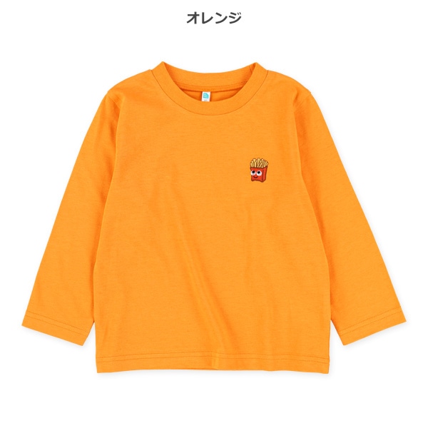 ワンポイント刺繍長袖Tシャツ