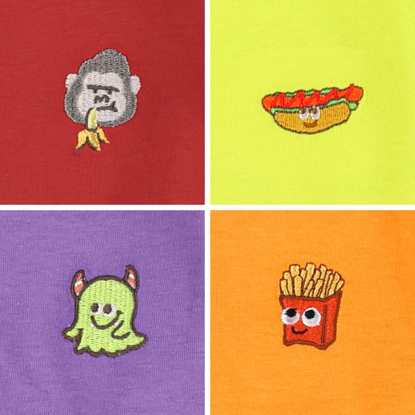 ワンポイント刺繍長袖Tシャツ