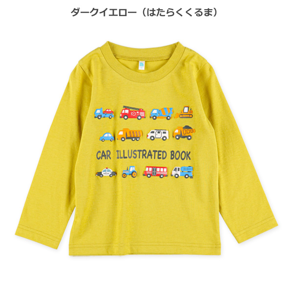 発泡プリント長袖Tシャツ（はたらくくるま・モンスター・のりもの）