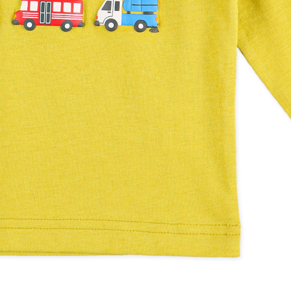 発泡プリント長袖Tシャツ（はたらくくるま・モンスター・のりもの）