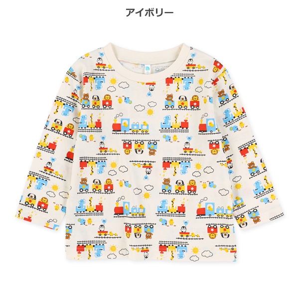 のりもの総柄長袖Tシャツ