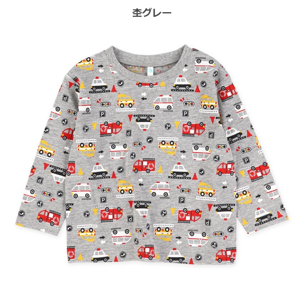 のりもの総柄長袖Tシャツ