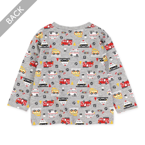 のりもの総柄長袖Tシャツ