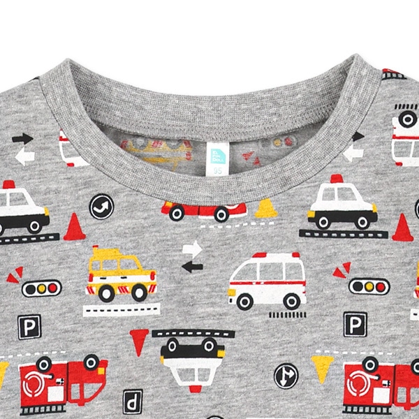 のりもの総柄長袖Tシャツ