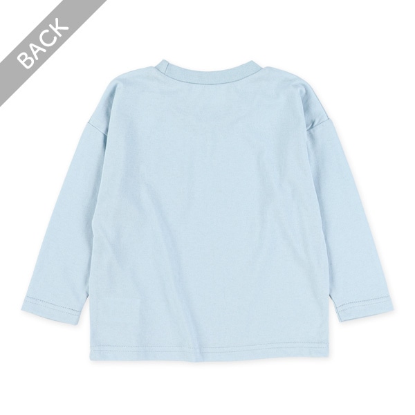 ポケット付きアニマルプリント長袖Tシャツ