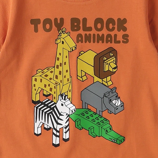 トイブロックアニマル半袖Tシャツ