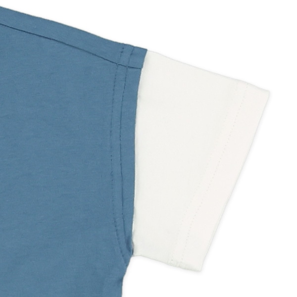 裾ワンポイントレイヤード風半袖Tシャツ