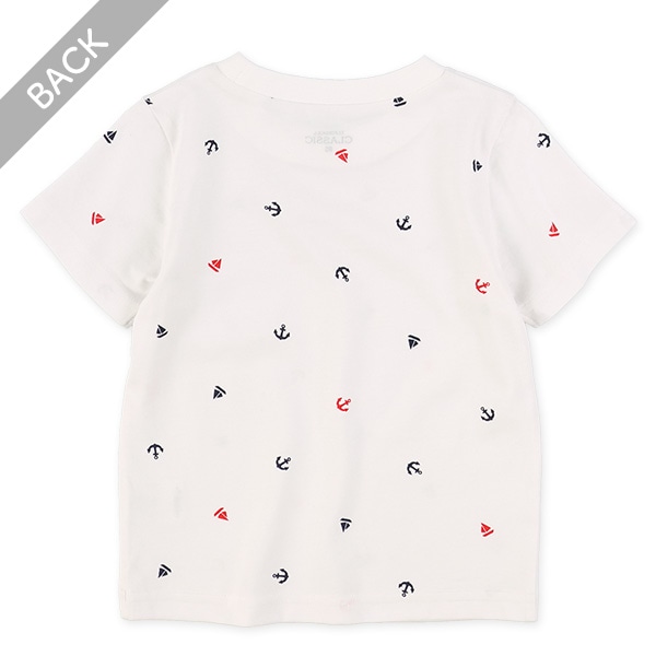 マリン柄プリント半袖Tシャツ