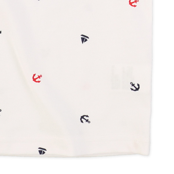マリン柄プリント半袖Tシャツ