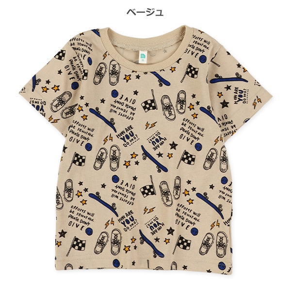 スニーカースケボー柄半袖Tシャツ