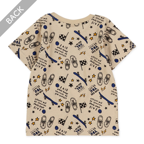 スニーカースケボー柄半袖Tシャツ