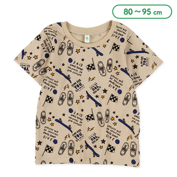 スニーカースケボー柄半袖Tシャツ