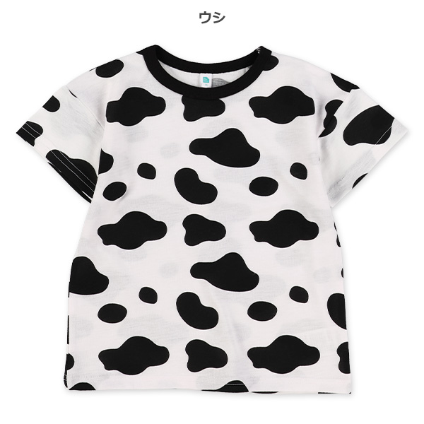 アニマル総柄半袖Tシャツ