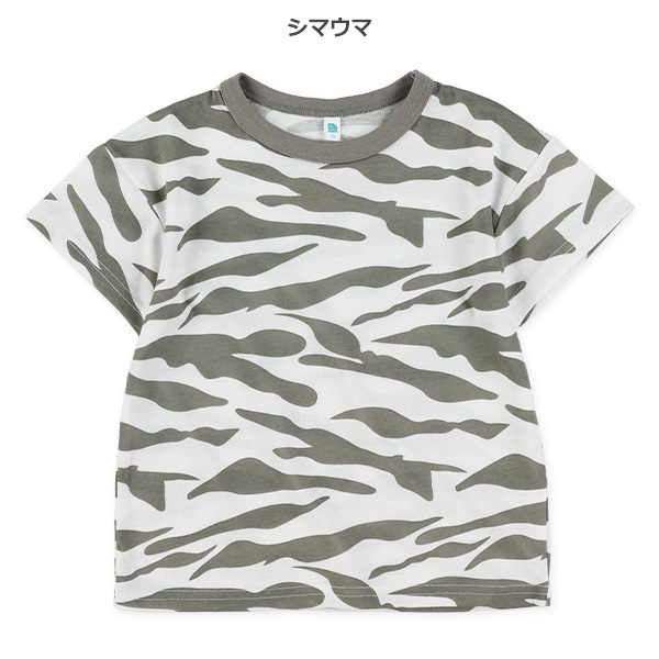 アニマル総柄半袖Tシャツ