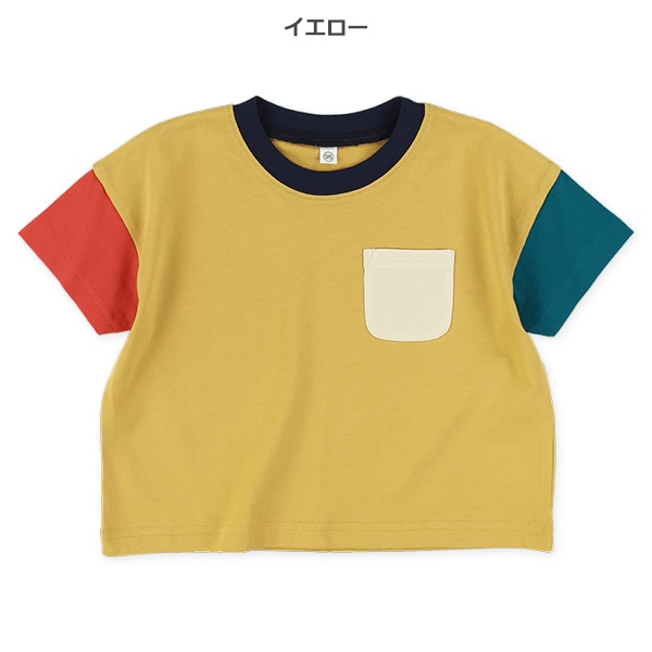 ポケット配色半袖Tシャツ