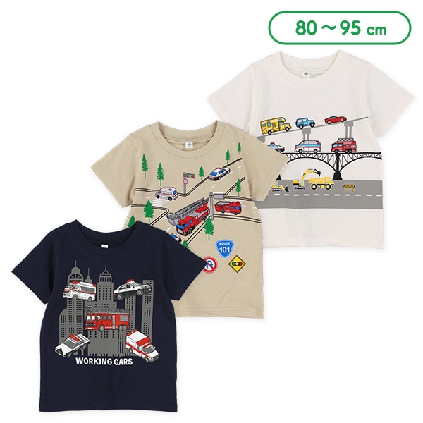 はたらくくるまロゴ半袖Tシャツ