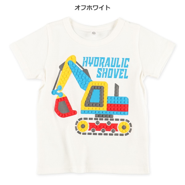 はたらくくるま発泡ブロック半袖Tシャツ