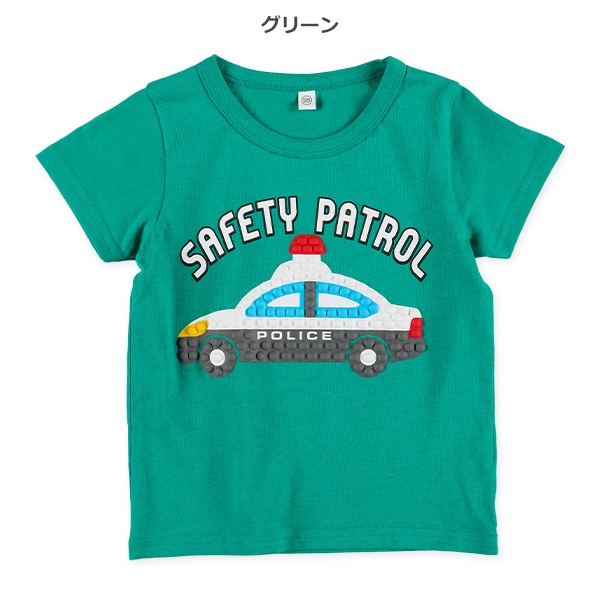 はたらくくるま発泡ブロック半袖Tシャツ